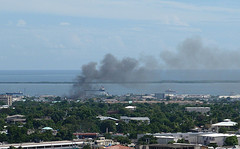 Kingston harbor during police operation to capture Christopher "Dudus" Coke.