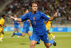 Italy's Alberto Gilardino celebrates. Photo by debephoto @ Flickr. 